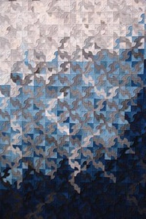 Japanese blue and indigo quilt